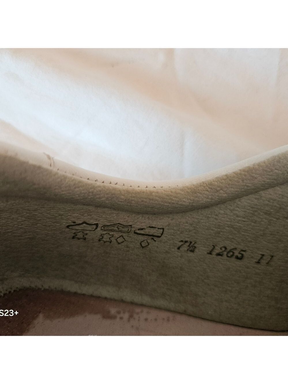 Rohdes White Leather Velcro Strap Sneakers, Size 7.5, NWOT, Some Marks Vintage - Picture 6 of 11